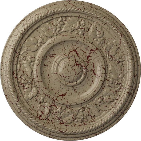 Ekena Millwork Tyrone Ceiling Medallion (Fits Canopies up to 6 3/4"), 16 1/8"OD x 3/4"P, Gobi Desert Crackle CM16TYGDC - main